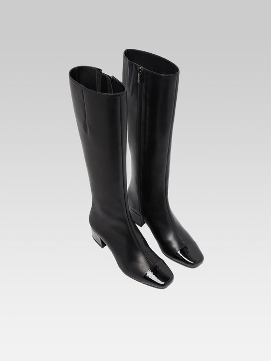 Carel Malaga - Bottes Cuir Et Verni Noir