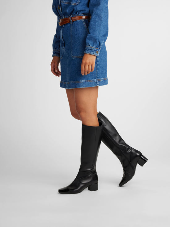 Carel Malaga - Bottes Cuir Et Verni Noir