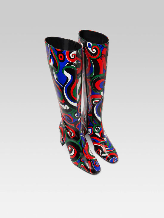 Carel Malaga - Bottes Cuir Imprimé Multicolore