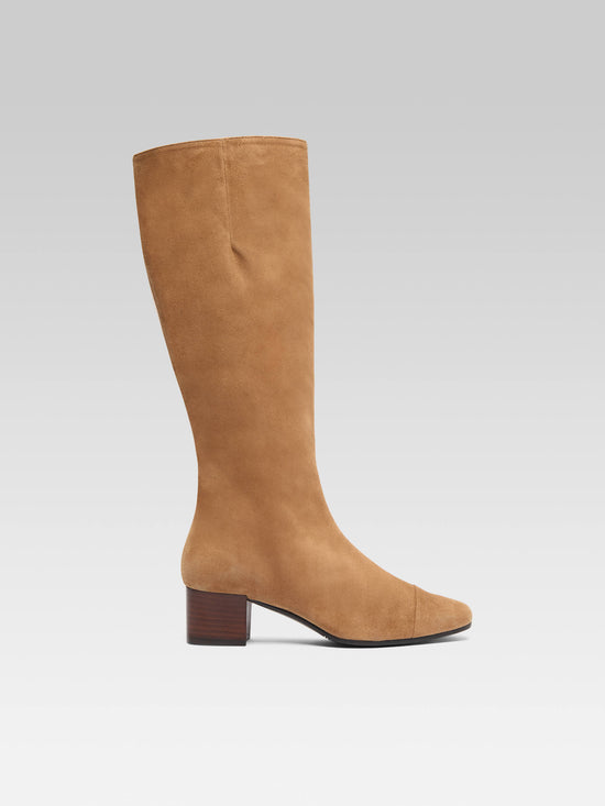 carel Malaga - Bottes cuir velours noisette