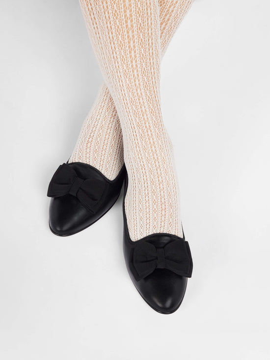 Carel Marquis - Ballerines à Noeud Cuir Noir