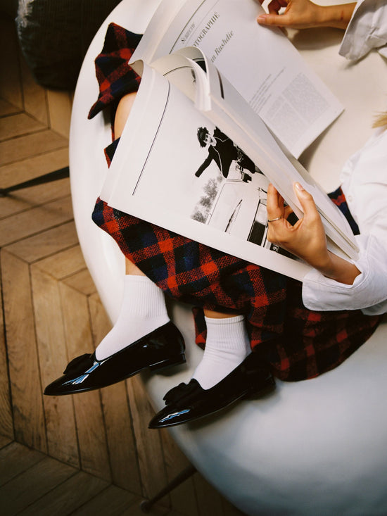 Carel Marquis - Ballerines à Noeud Cuir Verni Noir
