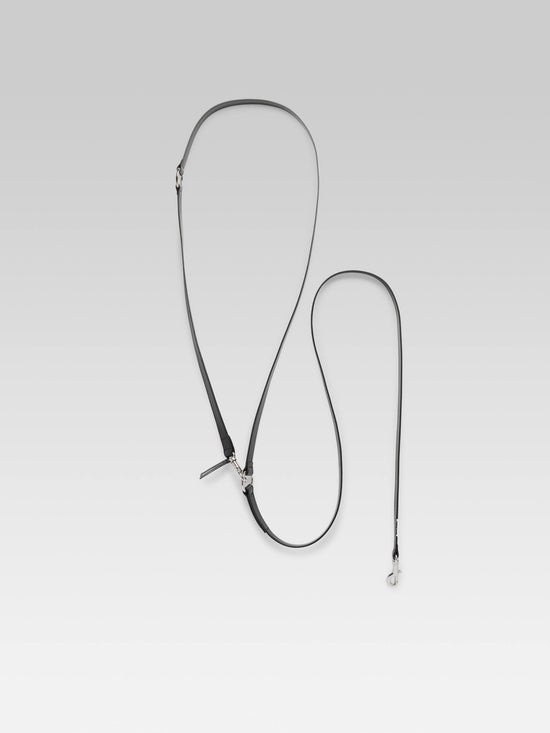 Carel Milou - Laisse Pour Chien En Cuir Noir