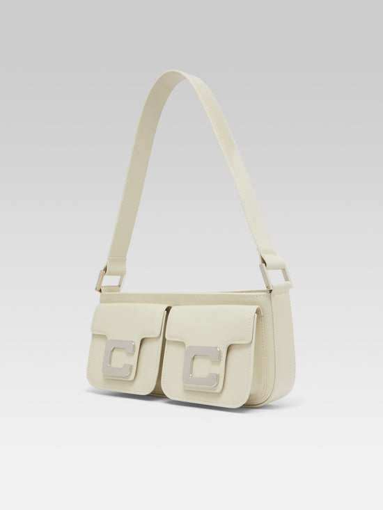 Carel Mimi - Sac Baguette Cuir Glacé Ivoire