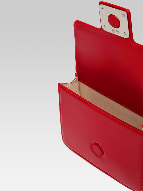 Carel Mini Sorbonne - Sac Cuir Verni Rouge