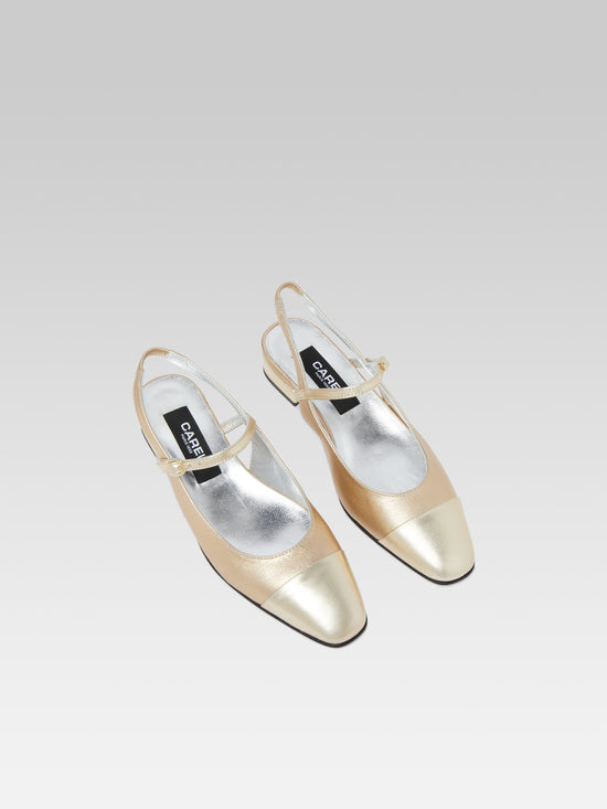 Carel Oceano - Slingback Cuir Laminé Multi Platine