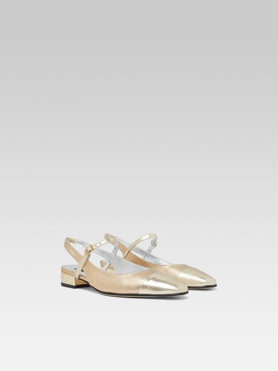 Carel Oceano - Slingback Cuir Laminé Multi Platine
