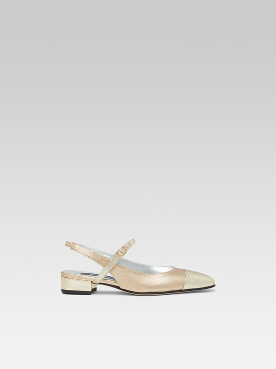 carel Oceano - Slingback cuir laminé multi platine