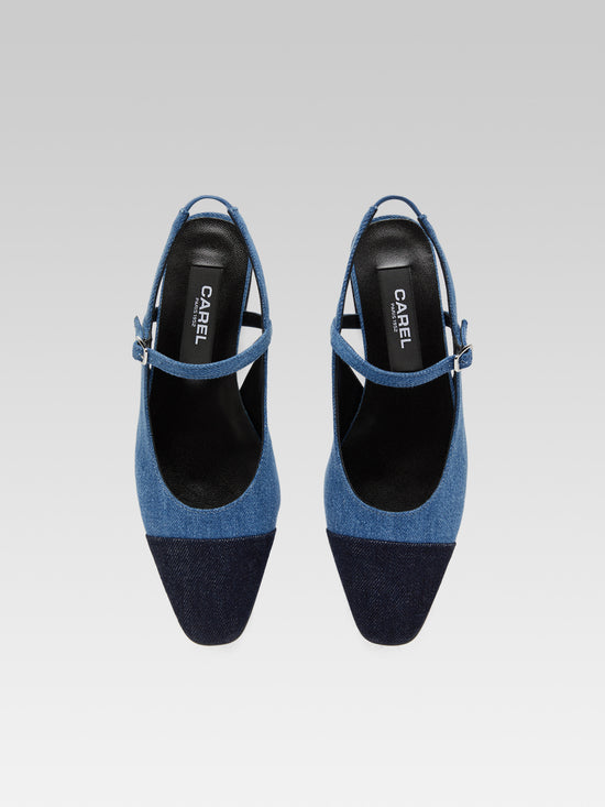 Carel Oceano - Slingback Tissus Bi-jeans