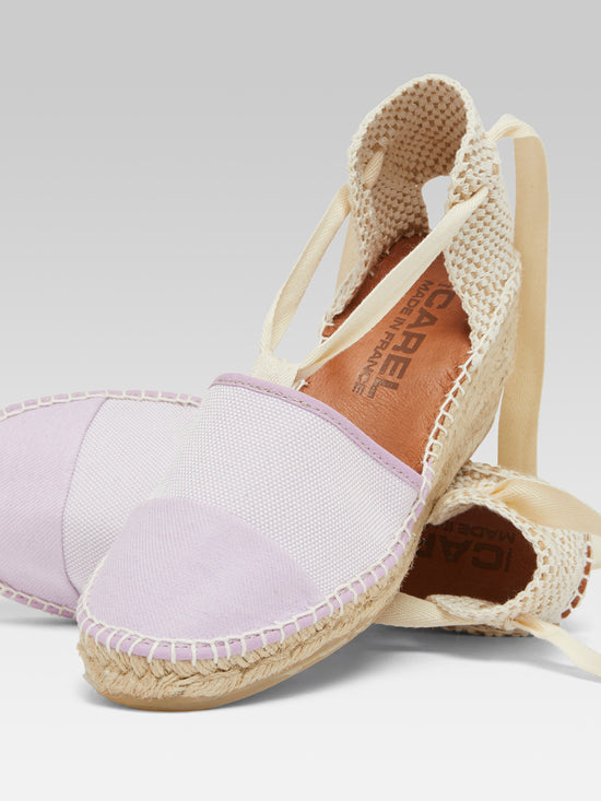 Carel Parasol - Espadrilles Compensées Toile Lilas