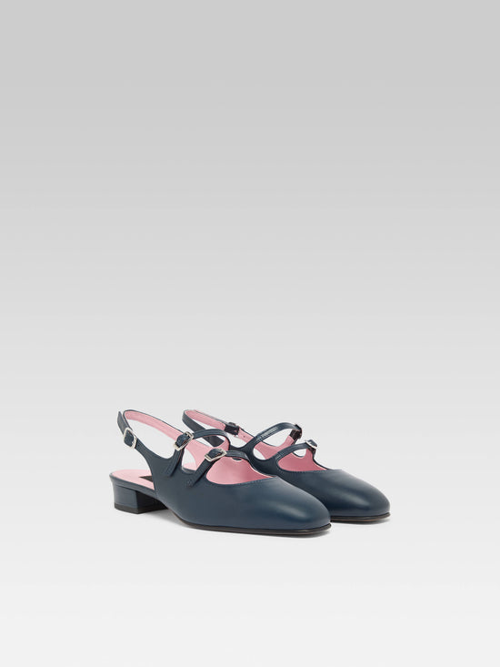 Carel Peche Babies Cuir Bleu Marine