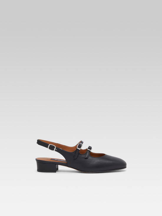 carel Peche - Babies slingback cuir noir