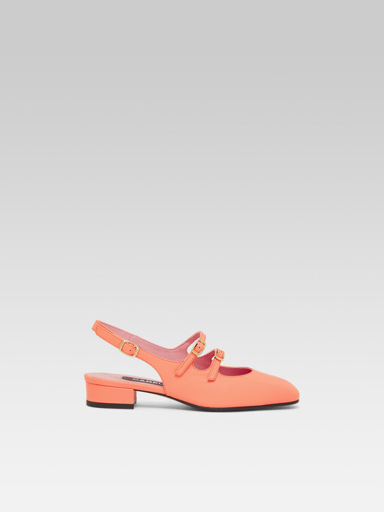 carel Peche - Babies slingback cuir upcyclé corail