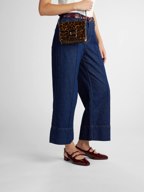 Carel PECHE Babies Slingback Cuir Verni Bordeaux