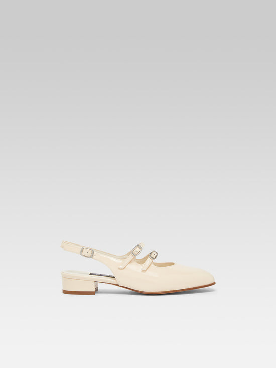 carel PECHE Babies slingback cuir verni nude