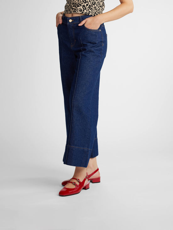 Carel Peche - Babies Slingback Cuir Verni Rouge