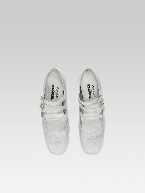 Carel Petite Kina - Babies Cuir Laminé Argent