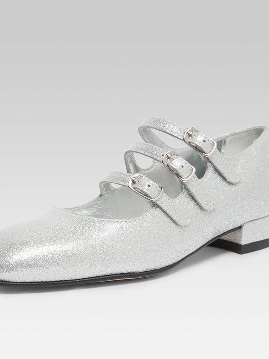 Carel Petite Kina - Babies Cuir Laminé Argent