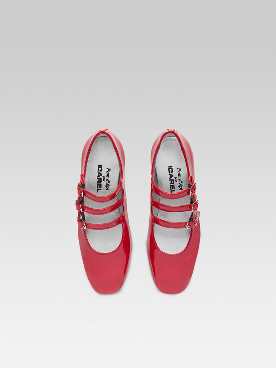 Carel Petite Kina Babies Cuir Verni Rouge