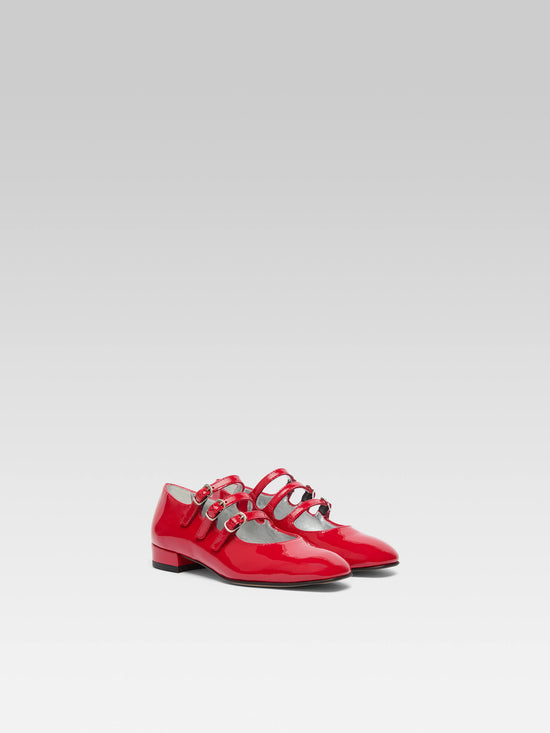 Carel Petite Kina Babies Cuir Verni Rouge