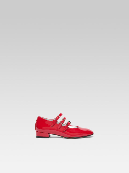 carel Petite Kina Babies cuir verni rouge