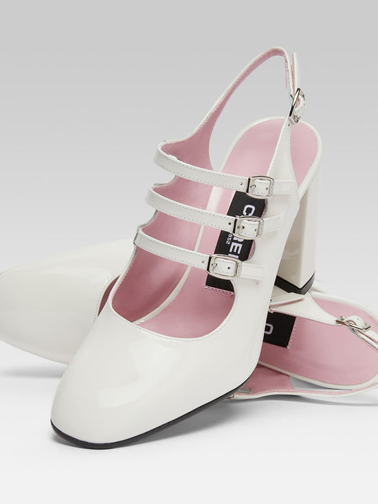 Carel Promise - Babies Slingback Cuir Verni Ivoire