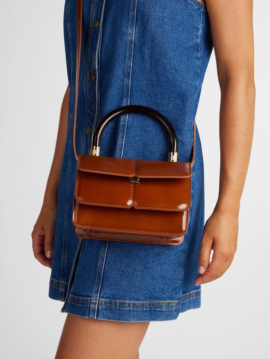 Carel Simone - Sac à Main Cuir Glacé Camel