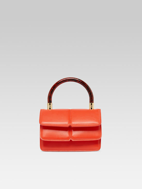 carel Simone - Sac à main cuir upcyclé orange