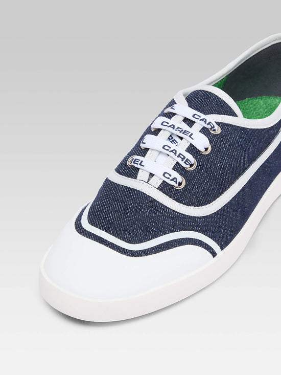 Carel Sol - Tennis à Lacets Toile Jean Bleu
