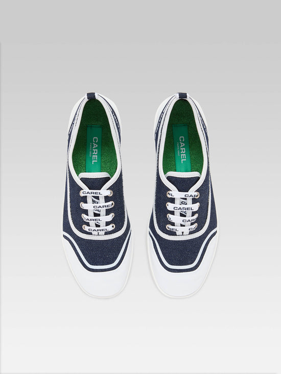 Carel Sol - Tennis à Lacets Toile Jean Bleu