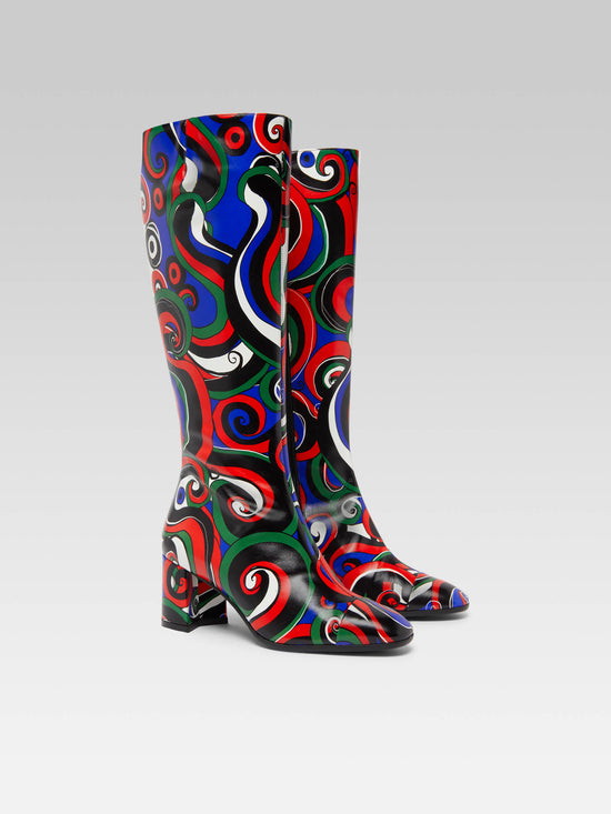 Carel Sunrise - Bottes Cuir Imprimé Multicolore
