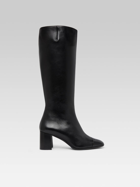 carel Sunrise - Bottes cuir noir et verni noir