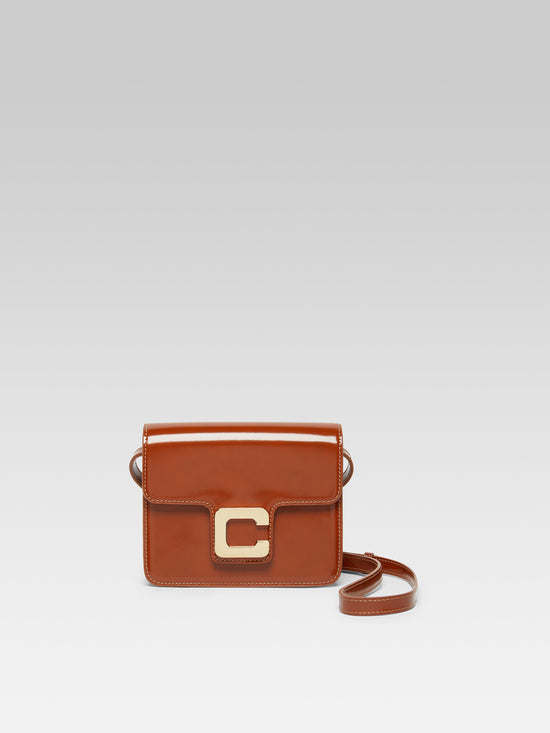 carel Mini Sorbonne - Sac à bandoulière cuir glacé cognac