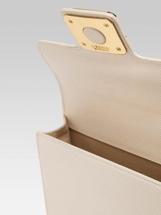 Carel Mini Sorbonne - Sac à Bandoulière Cuir Grainé Ivoire