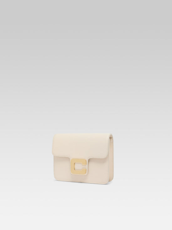 Carel Mini Sorbonne - Sac à Bandoulière Cuir Grainé Ivoire