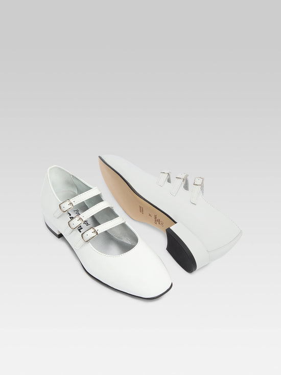 Carel Petite Kina - Babies Cuir Verni Blanc | Carel Paris