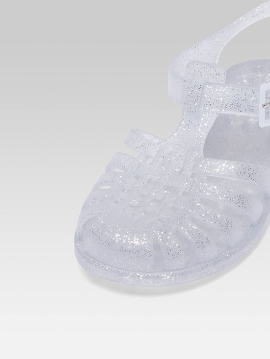 Carel Petite Meduse - Sandales Plastique Transparents à Paillettes