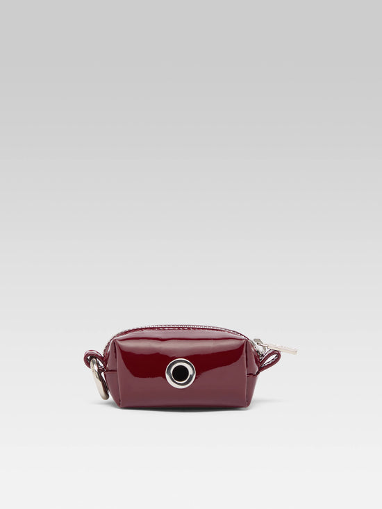 Carel Rintintin - Distributeur De Sacs Canin Cuir Verni Bordeaux