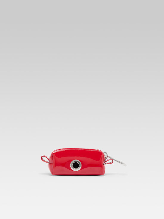 Carel Rintintin - Distributeur De Sacs Canin Cuir Verni Rouge