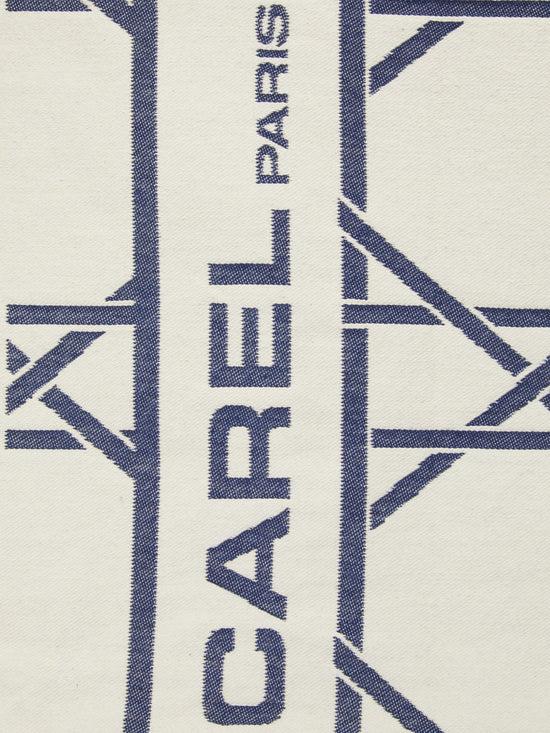 Carel Tote Bag - Sac Monogramme Bleu Et écru Tissage Jacquard – Carel Paris