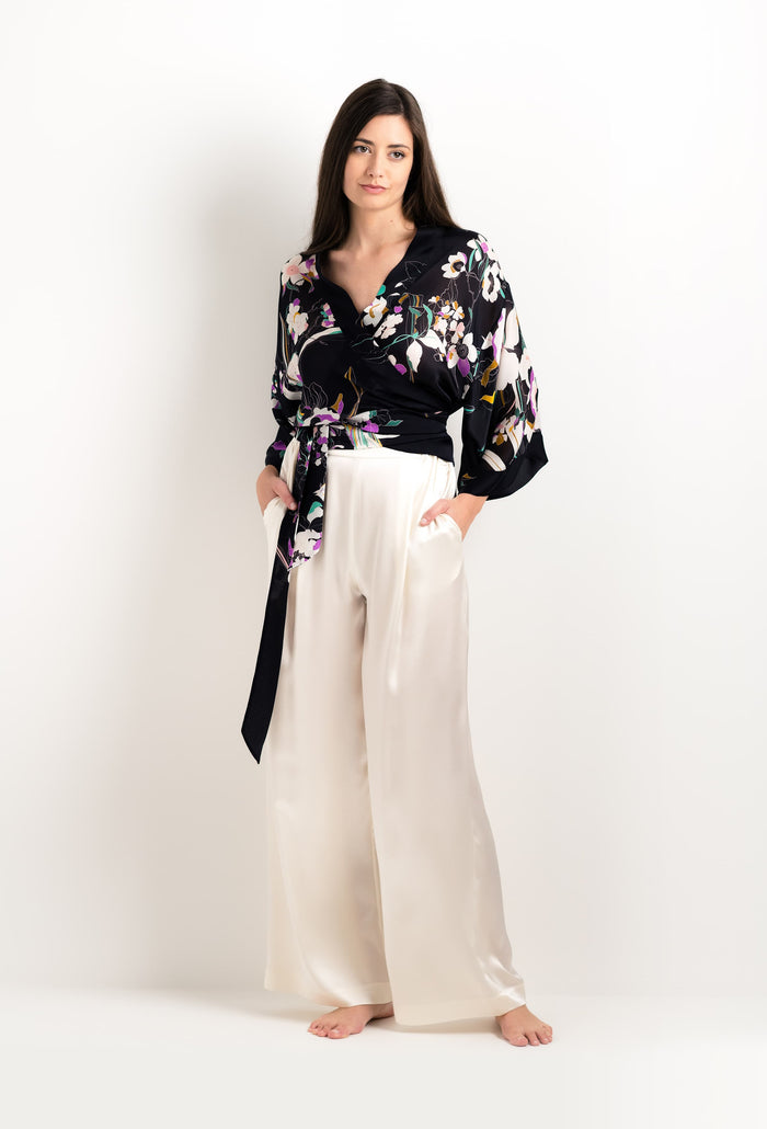 Carine Gilson Cache Cœur En Soie Ombre De Paradis Noire