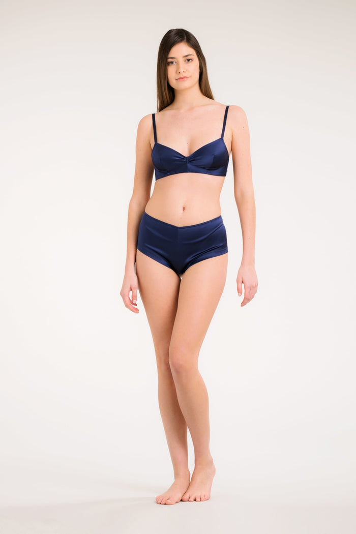 carine gilson Culotte en soie lycra MarineBlue carine gilson Culotte en soie lycra MarineBlue