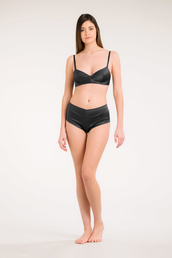 carine gilson Lycra de soie triangle doux - noir
