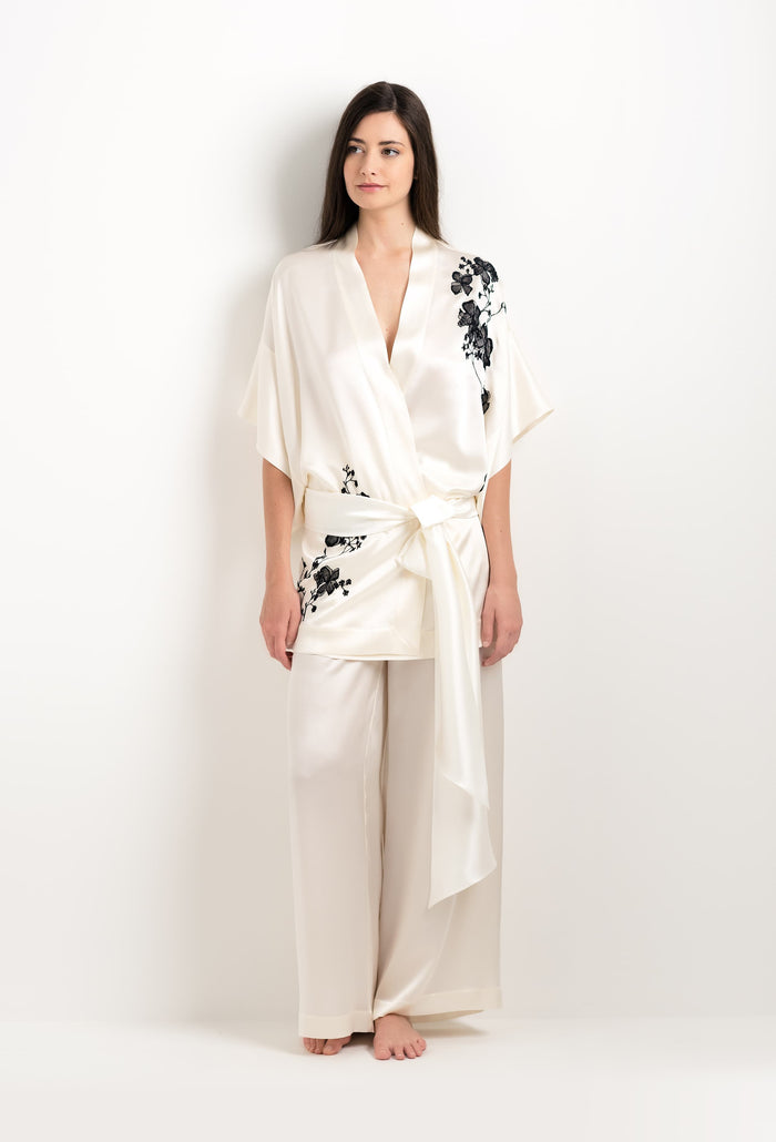 Carine Gilson Pantalon De Pyjama En Soie Perle