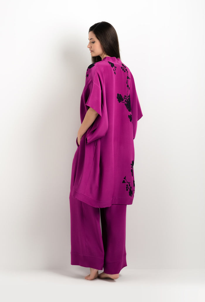 Carine Gilson Pantalon De Pyjama En Soie Violine