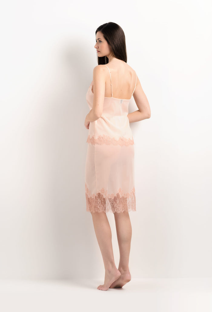 Carine Gilson Jupon Rose Poudre Et Dentelle Elisa Rose Clair