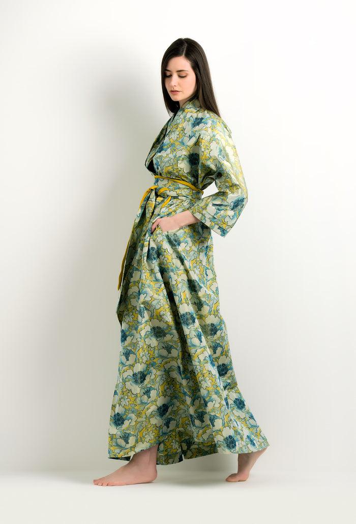 Carine Gilson Kimono Raglan Long En Soie Taffetas Amoureuse Empire