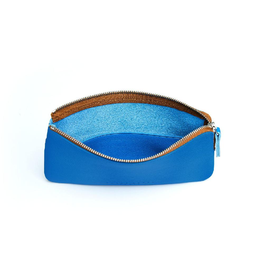 carré royal Pochette Bleu Ciel en Cuir - Carré Royal