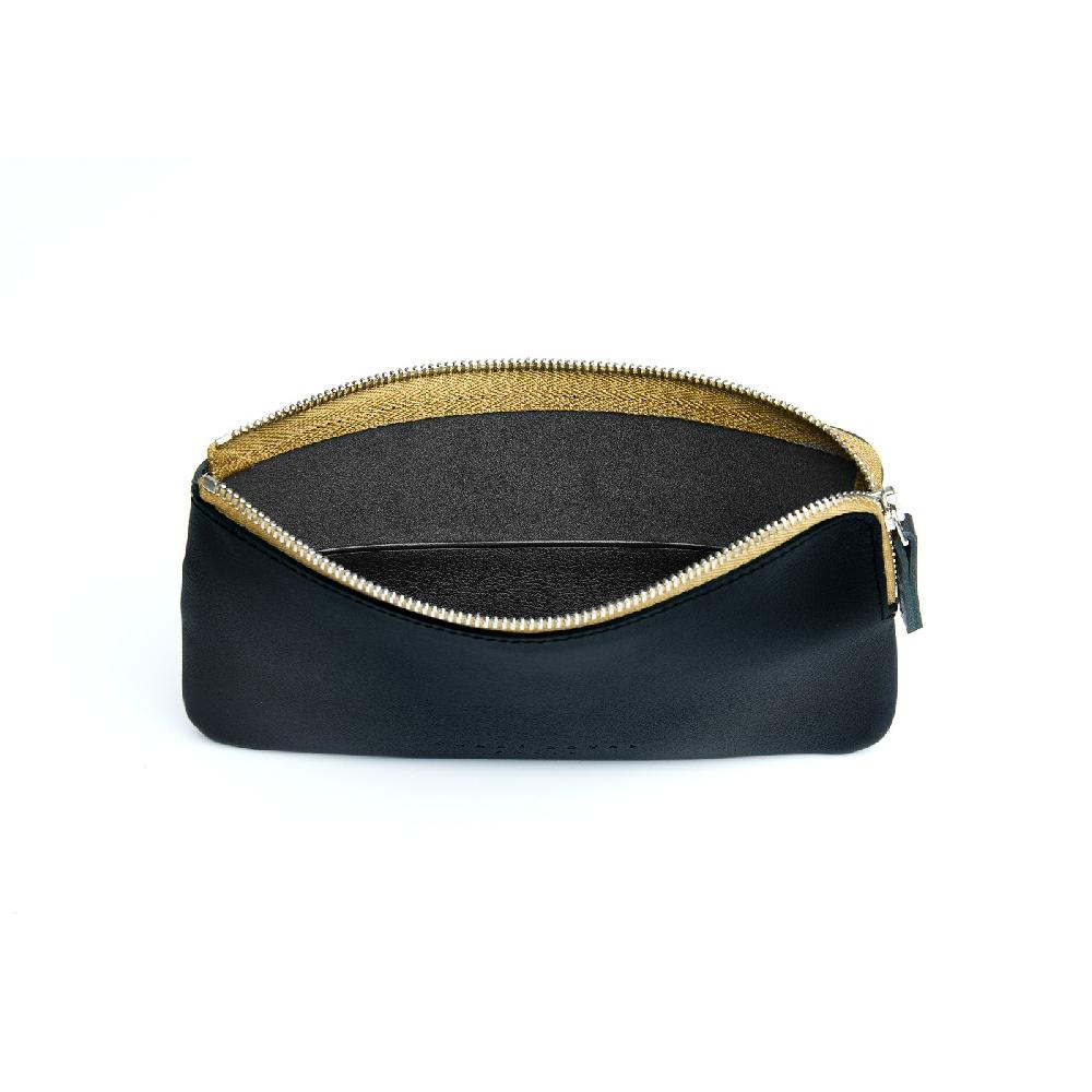 carré royal Pochette Noir en Cuir - Carré Royal