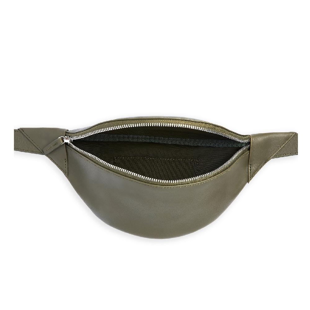 carré royal Sac-ceinture en cuir Kaki